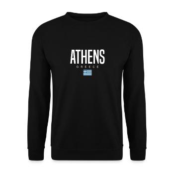 Athens Greece - Unisex Sweatshirt - black - Front - Alina (178cm) & Michal (187cm)