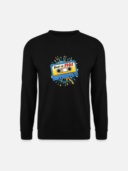 1961 MUSIC CASSETTE BEST OF - Unisex Sweatshirt - black