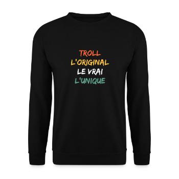 Troll - Sweat-shirt Unisexe - noir - Devant - Alina (178cm) & Michal (187cm)