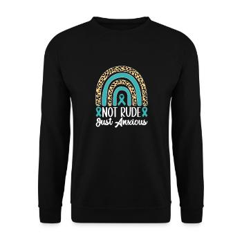 Trouble anxieux Trouble anxieux - Sweat-shirt Unisexe - noir - Devant - Alina (178cm) & Michal (187cm)
