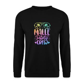Malle Party Crew - Unisex Pullover - Schwarz - Vorne - Alina (178cm) & Michal (187cm)