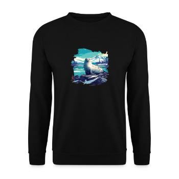Seals, Seal - Unisex Sweatshirt - black - Front - Alina (178cm) & Michal (187cm)