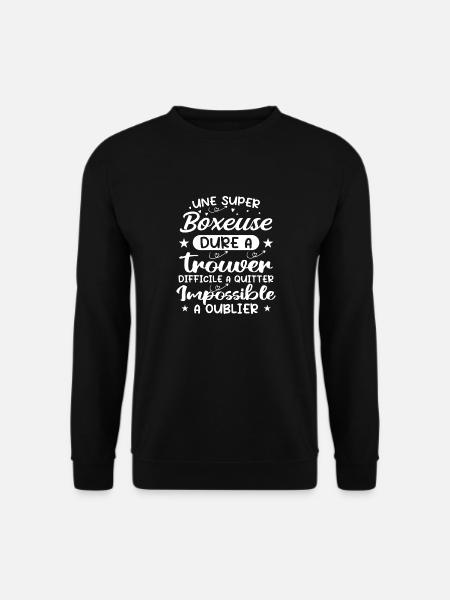 Une Super Boxeuse - Cadeau boxeuse - Sweat-shirt Unisexe - noir