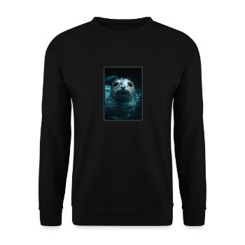 Seals, Seal - Unisex Sweatshirt - black - Front - Alina (178cm) & Michal (187cm)