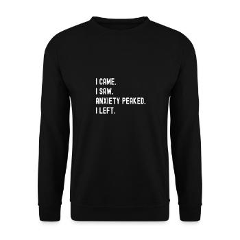 Trouble anxieux Trouble anxieux - Sweat-shirt Unisexe - noir - Devant - Alina (178cm) & Michal (187cm)