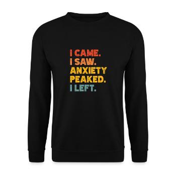 Trouble anxieux Trouble anxieux - Sweat-shirt Unisexe - noir - Devant - Alina (178cm) & Michal (187cm)