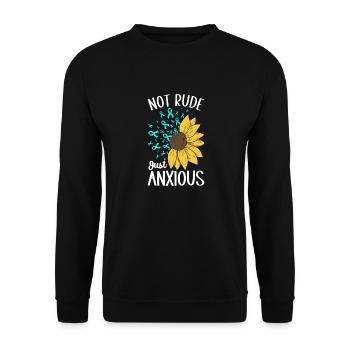 Anxiety disorder Anxiety disorder - Unisex Sweatshirt - black - Front - Alina (178cm) & Michal (187cm)
