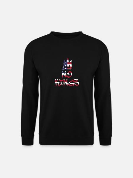 No Kings in America since 1776 Flagge USA - Unisex Pullover - Schwarz