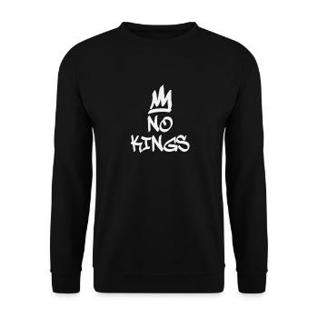No Kings in America since 1776 - Unisex Sweatshirt - black - Front - Alina (178cm) & Michal (187cm)