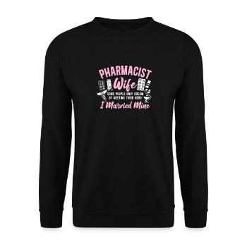 Pharmacy Tech Technician - Unisex Sweatshirt - black - Front - Alina (178cm) & Michal (187cm)