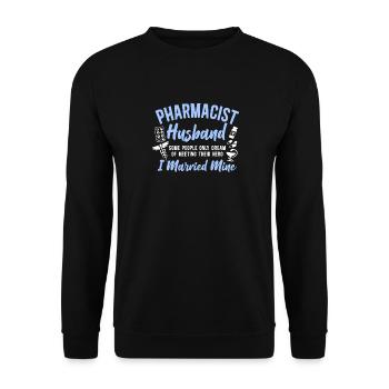 Pharmacy Tech Technician - Unisex Sweatshirt - black - Front - Alina (178cm) & Michal (187cm)