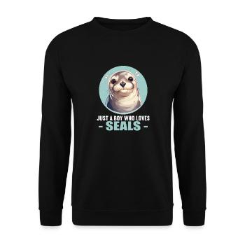 Seals, Seal - Unisex Sweatshirt - black - Front - Alina (178cm) & Michal (187cm)