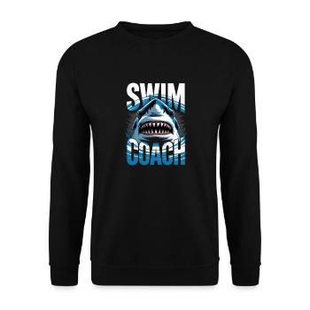 Schwimm-Trainer - Unisex Pullover - Schwarz - Vorne - Alina (178cm) & Michal (187cm)