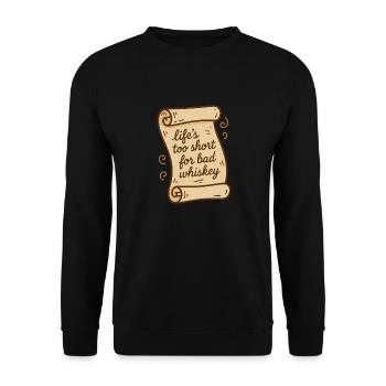 Whisky -liebhaber Verkostungsclub Bourbon Scotch - Unisex Pullover - Schwarz - Vorne - Alina (178cm) & Michal (187cm)