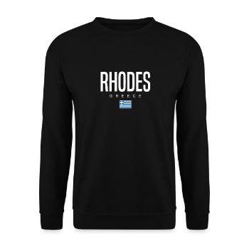 Rhodes, Greece - Unisex Sweatshirt - black - Front - Alina (178cm) & Michal (187cm)