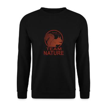 Team Nature, I like squirrels - Unisex Sweatshirt - black - Front - Alina (178cm) & Michal (187cm)