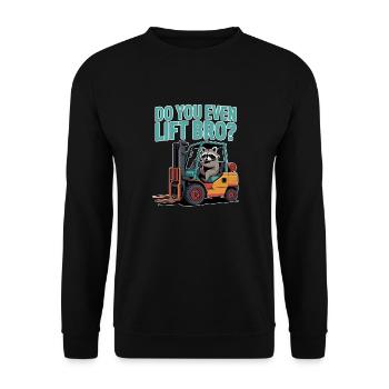 Forklift Do You Even Lift Bro - Unisex Sweatshirt - black - Front - Alina (178cm) & Michal (187cm)