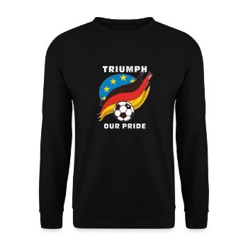 GERMANY EUROPE FOOTBALL OUR PRIDE - Unisex Sweatshirt - black - Front - Alina (178cm) & Michal (187cm)