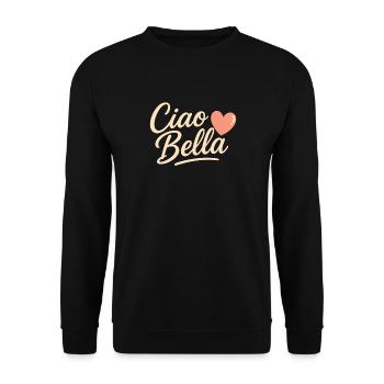 Ciao Bella - Unisex Sweatshirt - black - Front - Alina (178cm) & Michal (187cm)