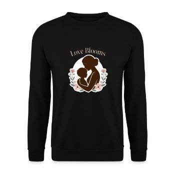 MOTHER LOVE BLOOMS - Unisex Sweatshirt - black - Front - Alina (178cm) & Michal (187cm)