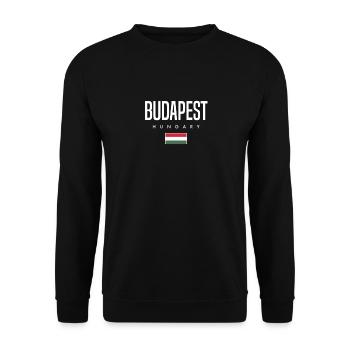 Budapest Hungary - Unisex Sweatshirt - black - Front - Alina (178cm) & Michal (187cm)