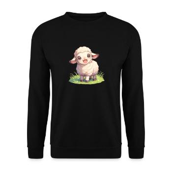 Sheep Sheep - Unisex Sweatshirt - black - Front - Alina (178cm) & Michal (187cm)