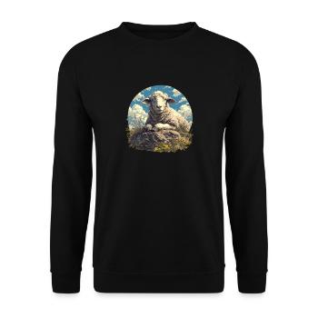 Sheep Sheep - Unisex Sweatshirt - black - Front - Alina (178cm) & Michal (187cm)