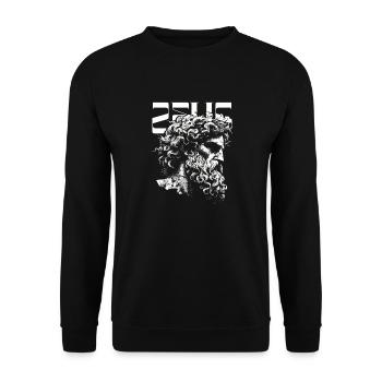Zeus - Unisex Sweatshirt - black - Front - Alina (178cm) & Michal (187cm)