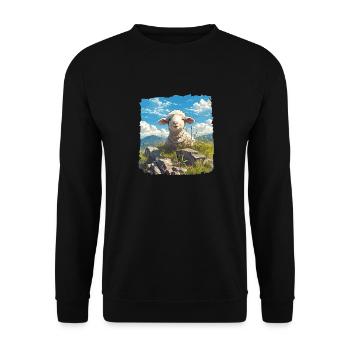 Sheep Sheep - Unisex Sweatshirt - black - Front - Alina (178cm) & Michal (187cm)