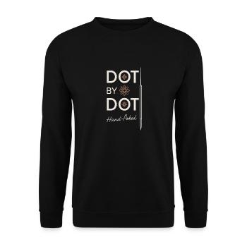 Handbeschwerter Stick- Und Stocher-künstler Diy - Unisex Pullover - Schwarz - Vorne - Alina (178cm) & Michal (187cm)
