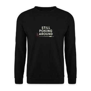 Handbeschwerter Stick- Und Stocher-künstler Diy - Unisex Pullover - Schwarz - Vorne - Alina (178cm) & Michal (187cm)