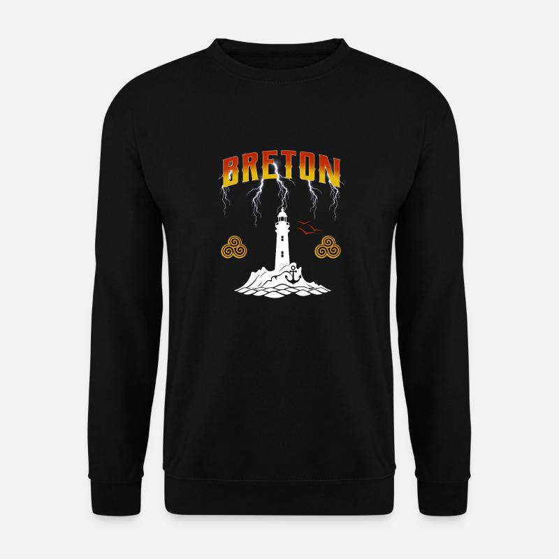 BRETON - PHARE DE BRETAGNE - ECLAIRS - Sweat-shirt Unisexe - noir