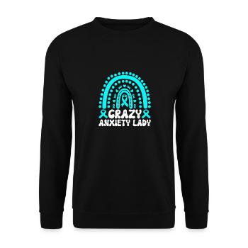 Anxiety disorder Anxiety disorder - Unisex Sweatshirt - black - Front - Alina (178cm) & Michal (187cm)
