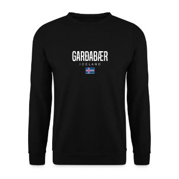 Île de Garðabær - Sweat-shirt Unisexe - noir - Devant - Alina (178cm) & Michal (187cm)