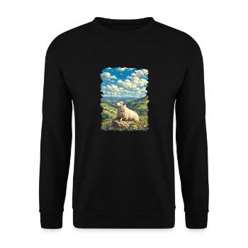 Sheep Sheep - Unisex Sweatshirt - black - Front - Alina (178cm) & Michal (187cm)