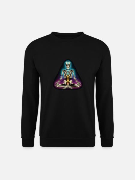Skeleton Yoga - Chakra Pose - Unisex Sweatshirt - black