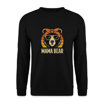 Cool Mama Bear Retro Sunset Bandana - Unisex Sweatshirt - black - Front - Alina (178cm) & Michal (187cm)