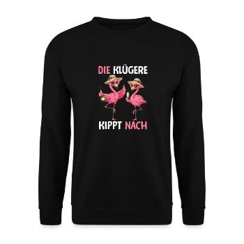 Le plus intelligent se renverse - Sweat-shirt Unisexe - noir - Devant - Alina (178cm) & Michal (187cm)