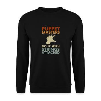 Puppetry Puppeteer Puppet Puppets - Unisex Sweatshirt - black - Front - Alina (178cm) & Michal (187cm)
