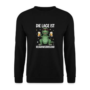 Die Lage Ist Besäufniserregend - Unisex Pullover - Schwarz - Vorne - Alina (178cm) & Michal (187cm)