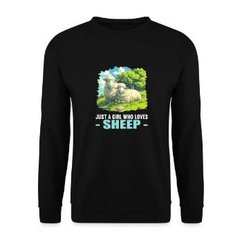 Sheep Sheep - Unisex Sweatshirt - black - Front - Alina (178cm) & Michal (187cm)