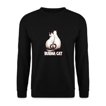 Chat de Birmanie aimant les chats Illustration pour - Sweat-shirt Unisexe - noir - Devant - Alina (178cm) & Michal (187cm)