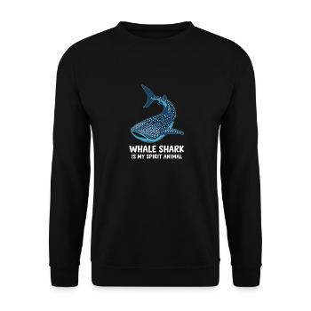 Le requin-baleine est mon animal spirituel - Sweat-shirt Unisexe - noir - Devant - Alina (178cm) & Michal (187cm)