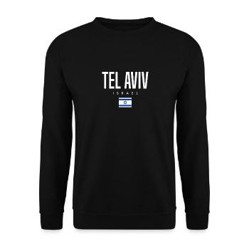 Tel Aviv, Israël - Sweat-shirt Unisexe - noir - Devant - Alina (178cm) & Michal (187cm)