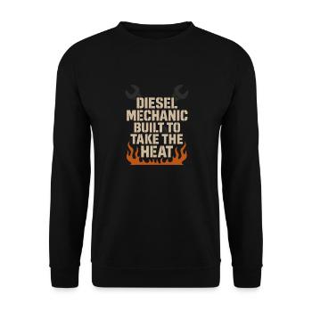Diesel mechanics Proud mechanics - Unisex Sweatshirt - black - Front - Alina (178cm) & Michal (187cm)