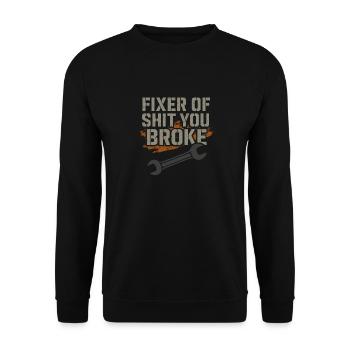 Diesel mechanics Proud mechanics - Unisex Sweatshirt - black - Front - Alina (178cm) & Michal (187cm)