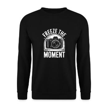 Figer l’instant Photographe Photographie - Sweat-shirt Unisexe - noir - Devant - Alina (178cm) & Michal (187cm)