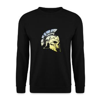 Spartaner Gladiator Skull - Unisex Pullover - Schwarz - Vorne - Alina (178cm) & Michal (187cm)