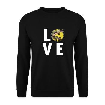Alligator Pike Alligator Pike - Unisex Sweatshirt - black - Front - Alina (178cm) & Michal (187cm)