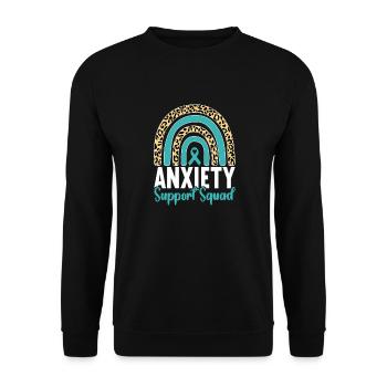 Anxiety disorder Anxiety disorder - Unisex Sweatshirt - black - Front - Alina (178cm) & Michal (187cm)